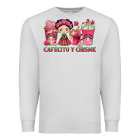 Dove Grey Cafecito y Chisme Coffee Cups Premium Sweatshirt - texasbilliewilder