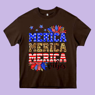 Merica Merica Merica Vibes Heavy Core Tee Designed By Neo Western