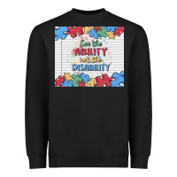 Black see the ability not the disability Heavyweight Sweatshirt - MaliasSmallBusiness