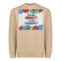 Mushroom see the ability not the disability Heavyweight Sweatshirt - MaliasSmallBusiness