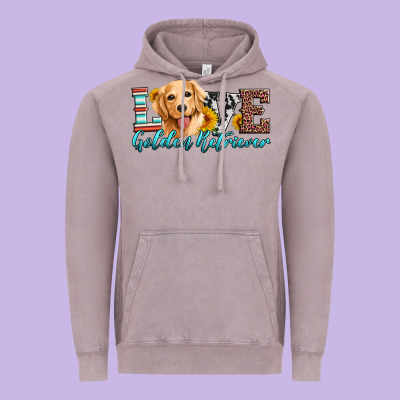 Love Golden Retriever Vintage Hoodie Designed By Artiststas