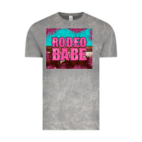 Cloud Rock rodeo babe cowhide leopard turquoise Vintage Tee - BarkalooDesign