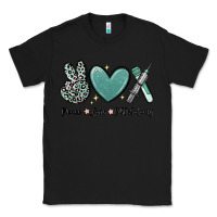 Black peace love phlebotomy Classic Tee - MaliasSmallBusiness