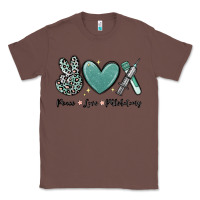 Chestnut peace love phlebotomy Classic Tee - MaliasSmallBusiness