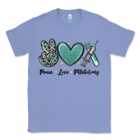 Colony Blue peace love phlebotomy Classic Tee - MaliasSmallBusiness