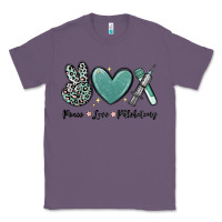 Lavender peace love phlebotomy Classic Tee - MaliasSmallBusiness