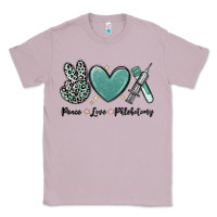 Lilac peace love phlebotomy Classic Tee - MaliasSmallBusiness
