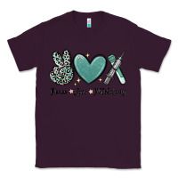 Plum peace love phlebotomy Classic Tee - MaliasSmallBusiness