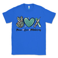 True Royal peace love phlebotomy Classic Tee - MaliasSmallBusiness