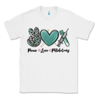 White peace love phlebotomy Classic Tee - MaliasSmallBusiness