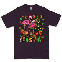 Plum flamingo merry christmas Premium Tee - AdoDesignShop