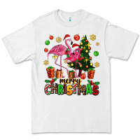 White flamingo merry christmas Premium Tee - AdoDesignShop