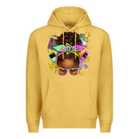 Antique Gold 80's babe afro messy bun Premium Hoodie - texasbilliewilder