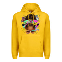 Lemon 80's babe afro messy bun Premium Hoodie - texasbilliewilder