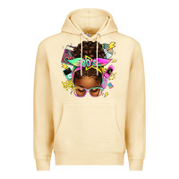 Pina Colada 80's babe afro messy bun Premium Hoodie - texasbilliewilder