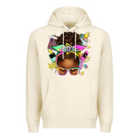 Tofu 80's babe afro messy bun Premium Hoodie - texasbilliewilder
