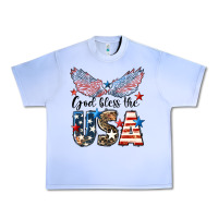 Grape Ice Western God Bless The USA Urban Heavy Tee - LillyAllenDesigns