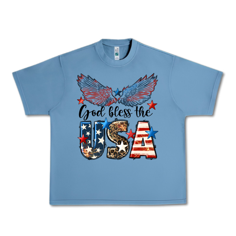 Western God Bless The Usa Urban Heavy Tee by LillyAllenDesigns | Teevron