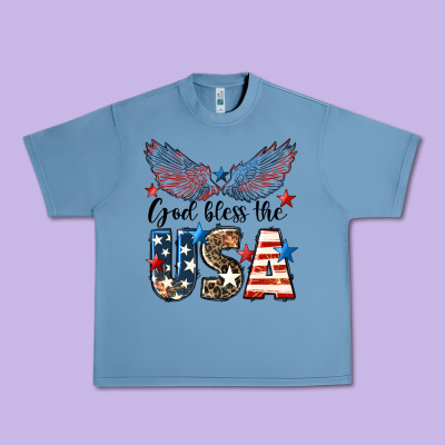 Western God Bless The Usa Urban Heavy Tee Designed By Lillyallendesigns