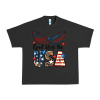 Pigment Black Western God Bless The USA Urban Heavy Tee - LillyAllenDesigns