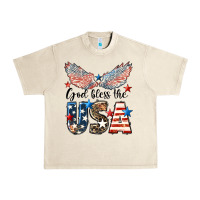 Sandshell Western God Bless The USA Urban Heavy Tee - LillyAllenDesigns