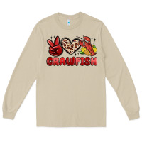 Mushroom peace love crawfish Long Sleeve Tee - MaliasSmallBusiness