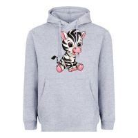 Heather Grey zebra Heavyweight Hoodie - texasbilliewilder