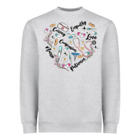 Heather Grey nurse Heavyweight Sweatshirt - MaliasSmallBusiness