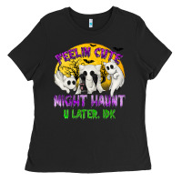 Black Feeling Cute Might Haunt U Later Ladies Tee - texasbilliewilder