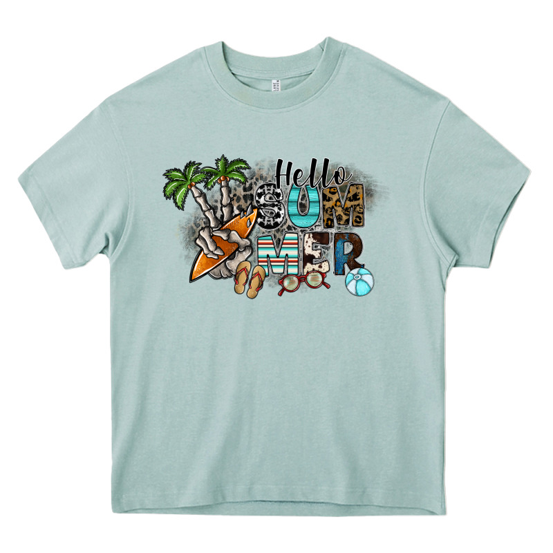 Hello Summer Heavy Core Tee by SublimationCraftShop | Teevron
