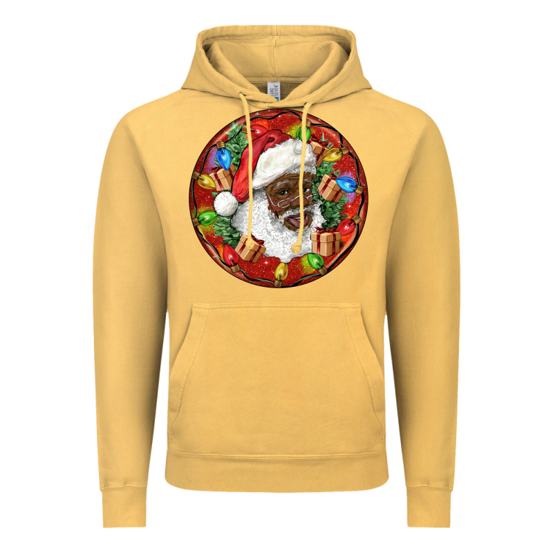 Black Santa Christmas Vintage Hoodie by RanaPortraitStore | Teevron