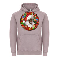 Vintage Zinc Black Santa Christmas Vintage Hoodie - RanaPortraitStore