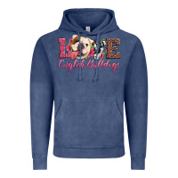 Vintage Denim love english bulldogs Vintage Hoodie - Artiststas