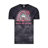 Cloud Black nurse life spring rainbow Vintage Tee - BarkalooDesign