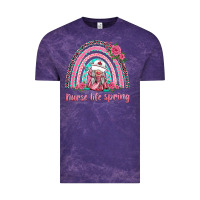 Cloud Purple nurse life spring rainbow Vintage Tee - BarkalooDesign