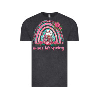 Vintage Black nurse life spring rainbow Vintage Tee - BarkalooDesign