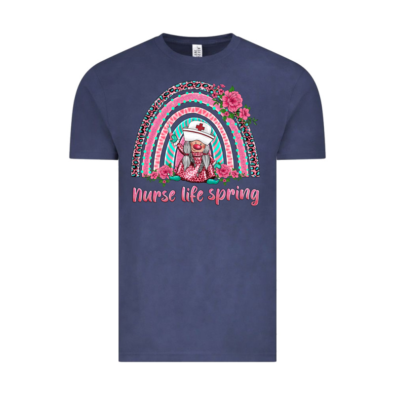 Nurse Life Spring Rainbow Vintage Tee by BarkalooDesign | Teevron