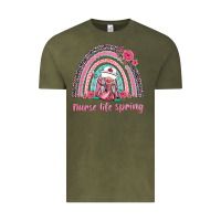 Vintage Olive nurse life spring rainbow Vintage Tee - BarkalooDesign
