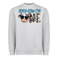 Heather Grey holy cow i'm one Heavyweight Sweatshirt - MaliasSmallBusiness
