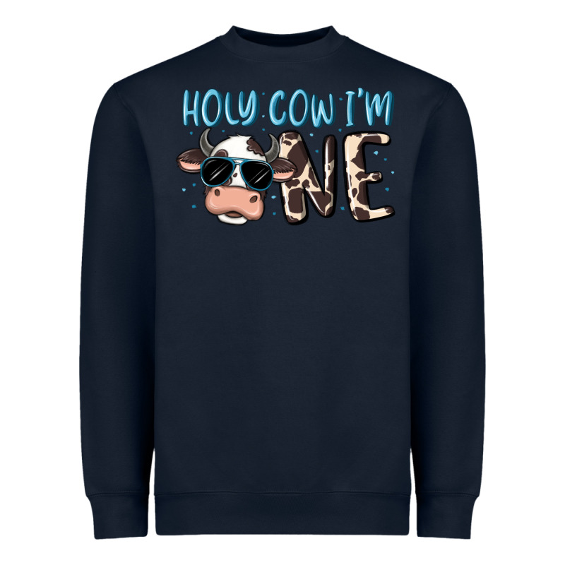 Holy Cow I'm One Heavyweight Sweatshirt by MaliasSmallBusiness | Teevron