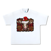 White Christmas background baby calf Urban Heavy Tee - BarkalooDesign
