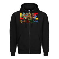 Black love needs no words Zipper Hoodie - LillyAllenDesigns