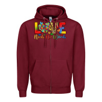 Burgundy love needs no words Zipper Hoodie - LillyAllenDesigns