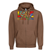 Chestnut love needs no words Zipper Hoodie - LillyAllenDesigns