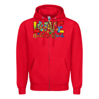 Red love needs no words Zipper Hoodie - LillyAllenDesigns
