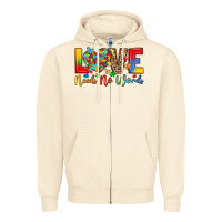 Sandshell love needs no words Zipper Hoodie - LillyAllenDesigns