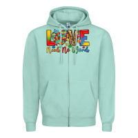 Seafoam love needs no words Zipper Hoodie - LillyAllenDesigns