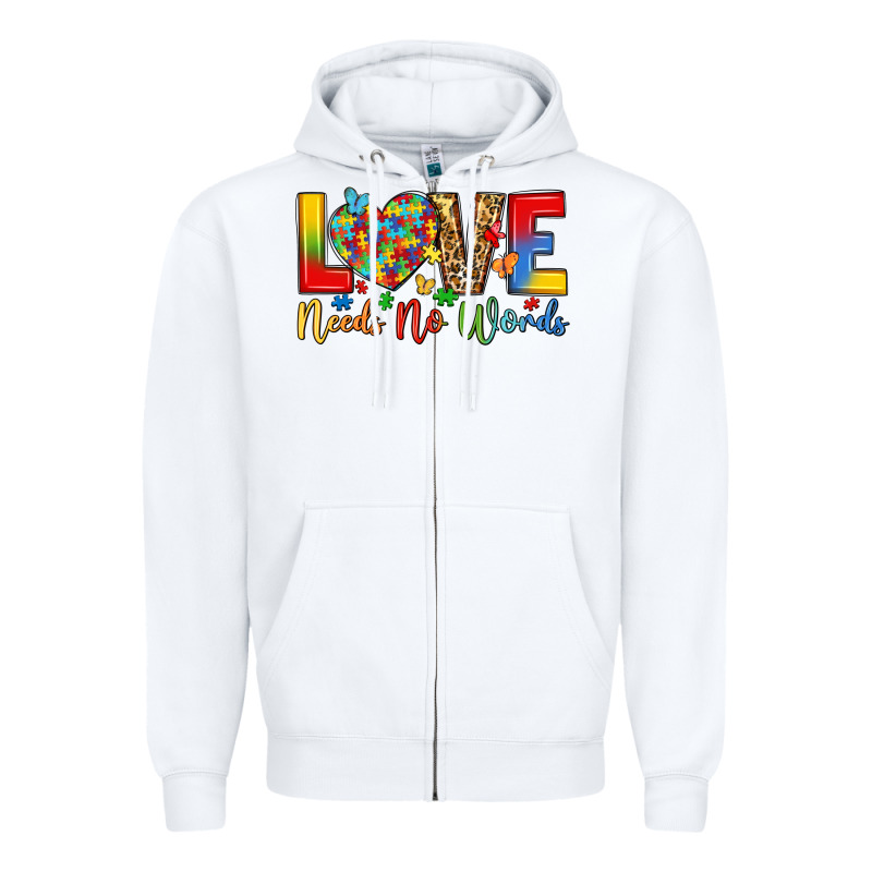 Love Needs No Words Zipper Hoodie by LillyAllenDesigns | Teevron