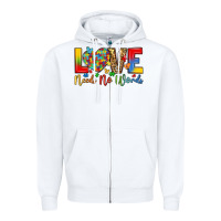White love needs no words Zipper Hoodie - LillyAllenDesigns