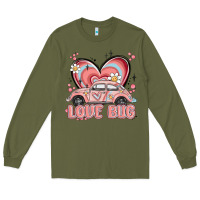 Army Green love bug Long Sleeve Tee - MaliasSmallBusiness